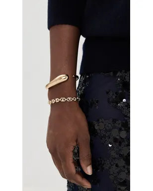 Tory Burch デリケート ジェミニ リンク ブレスレット ライトブラス ワンサイズ - サムネイル3