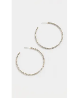 Tory Burch アイコン パヴェ フープ イヤリング - サムネイル2