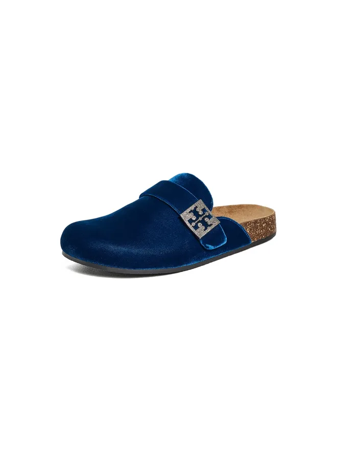 Tory Burch Tory Burch メロー パヴェ ミュール オーシャン/シルバーの商品画像