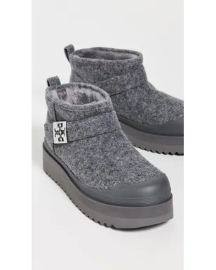 Tory Burch メロー シアリング プラットフォーム ブーツ ストームクラウド／シルバー - サムネイル5