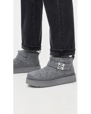 Tory Burch メロー シアリング プラットフォーム ブーツ ストームクラウド／シルバー - サムネイル3