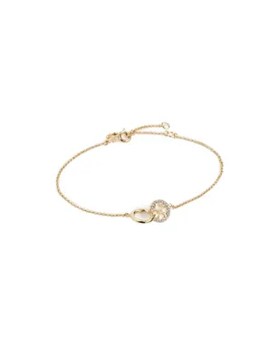 Tory Burch アイコン パヴェ インターロックチェーン ブレスレット ゴールド/クリスタル - サムネイル5