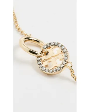 Tory Burch アイコン パヴェ インターロックチェーン ブレスレット ゴールド/クリスタル - サムネイル4