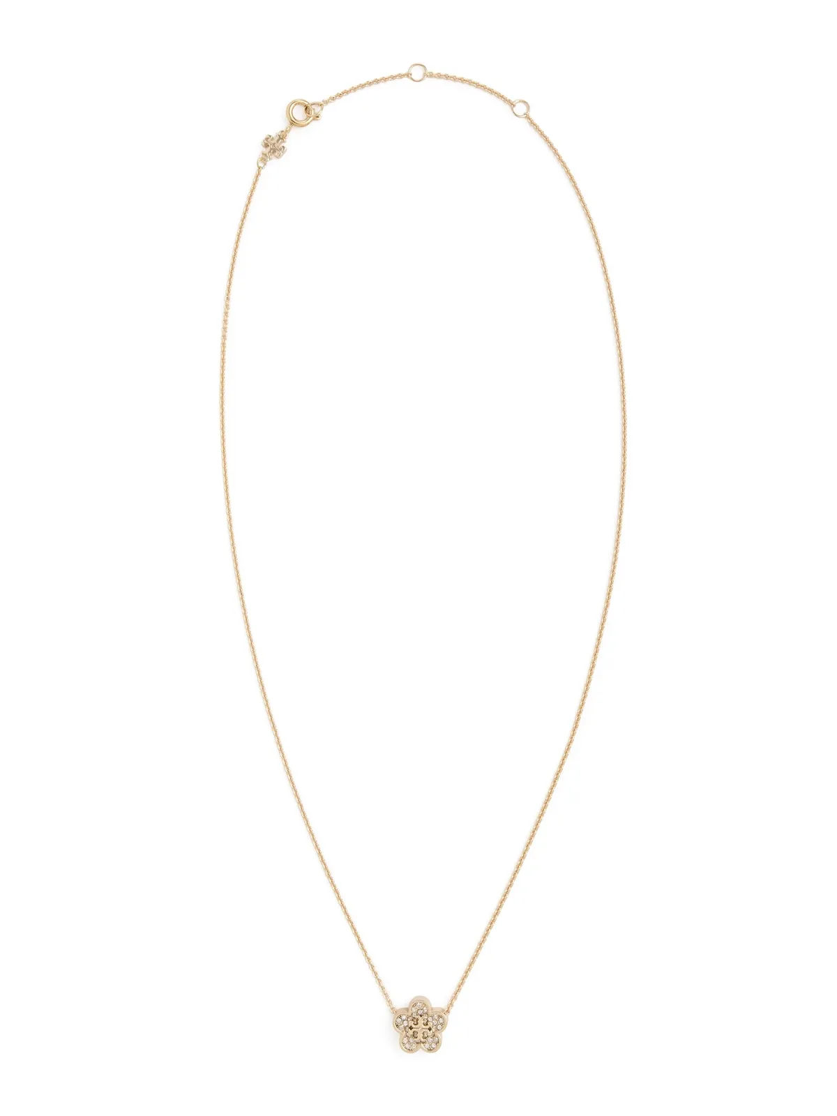 Tory Burch Forget Me Not パヴェ ペンダント ネックレス ゴールド/クリスタル ワンサイズ - 画像1
