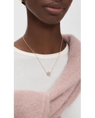 Tory Burch Forget Me Not パヴェ ペンダント ネックレス ゴールド/クリスタル ワンサイズ - サムネイル3