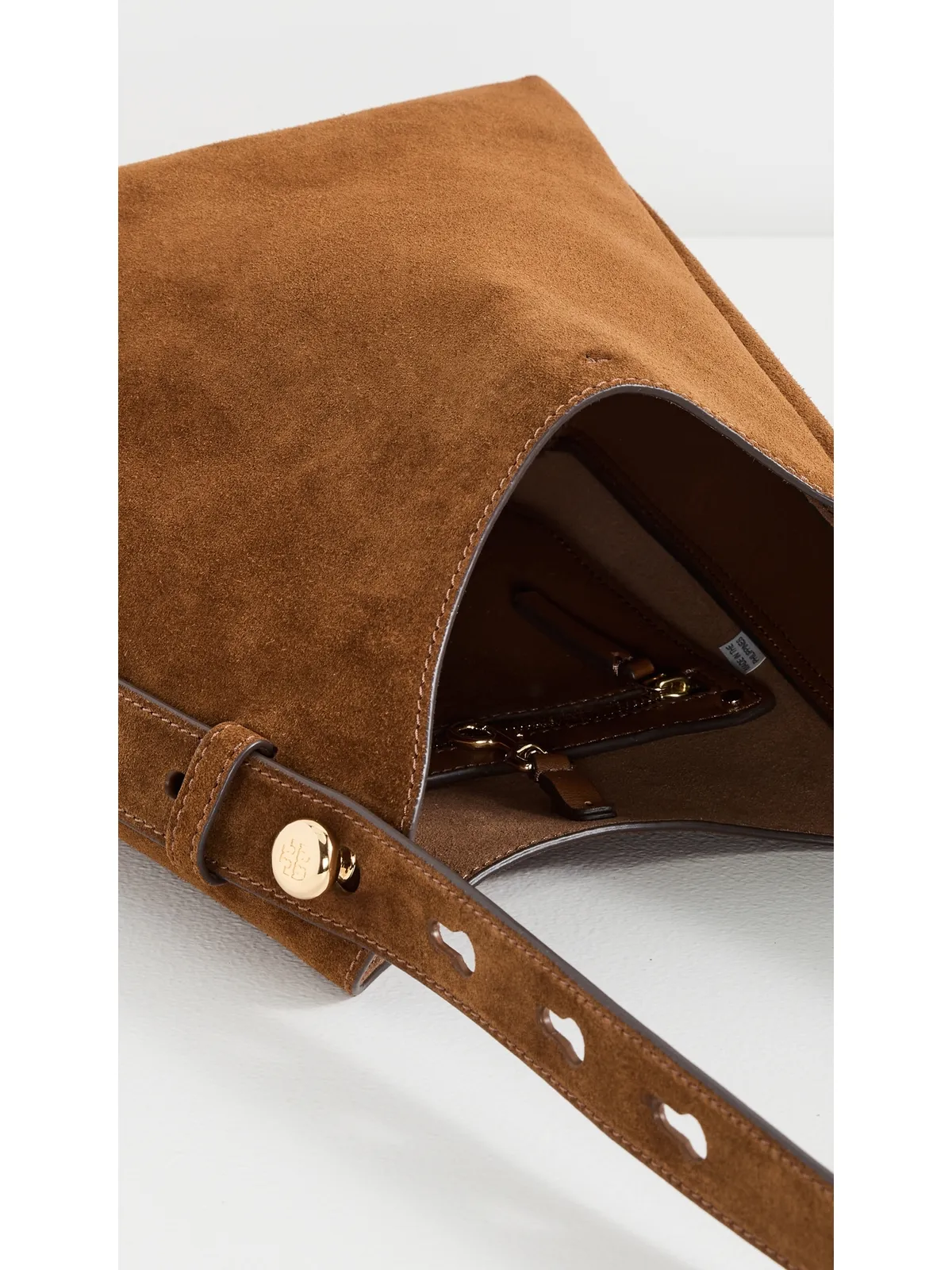 Tory Burch ロミー スエード 小さめ ホーボーバッグ Park Bench カラー ワンサイズ - 画像6