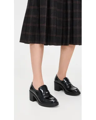 Tory Burch クラシック ヒール付きラグローファー パーフェクトブラック - サムネイル3
