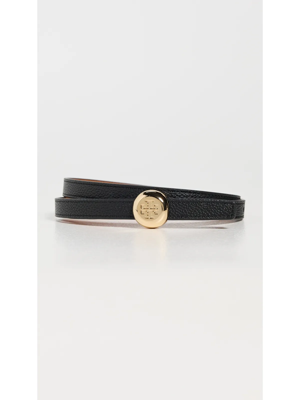 Tory Burch Romy ベルト ブラック/エイジドタン M - 画像2