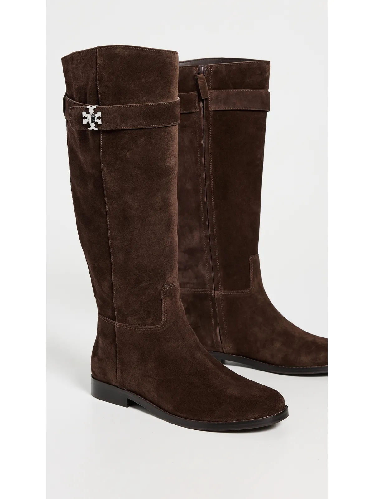 Tory Burch T Lock ライディングブーツ ダークココア - 画像5