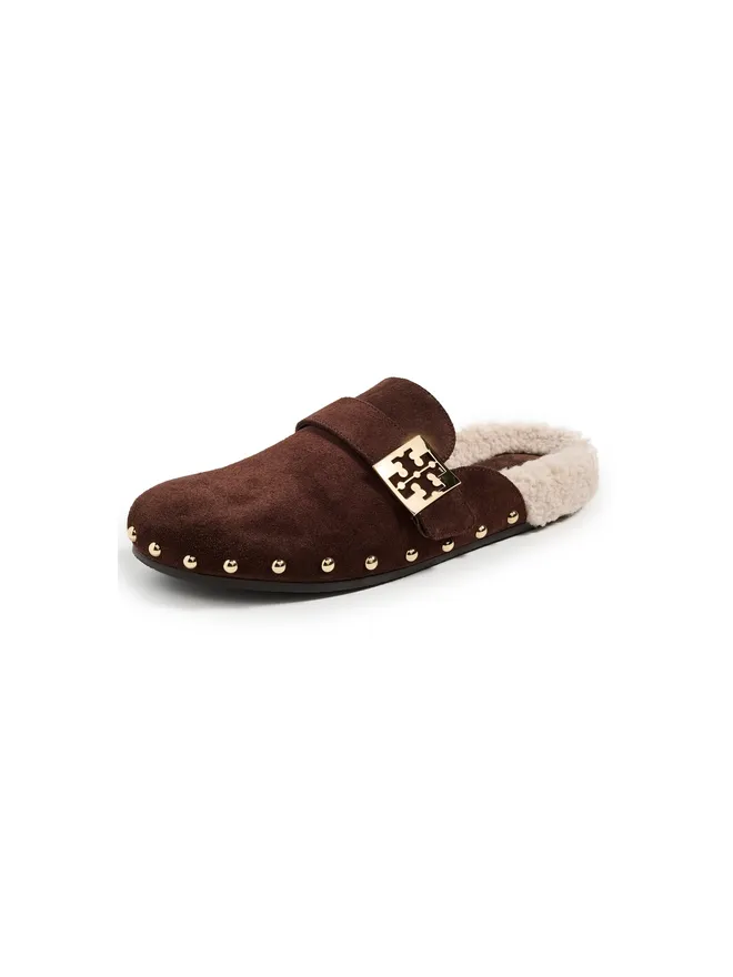 Tory Burch Tory Burch メロー スタッド シアーリング ミュール ダークココア/トープ 5の商品画像