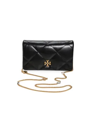 ビンテージ Tory Burch キラ ダイヤモンドキルト チャームチェーン ウォレット ブラック ワンサイズ - サムネイル1