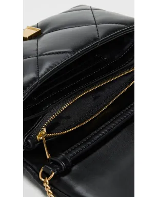 ビンテージ Tory Burch キラ ダイヤモンドキルト チャームチェーン ウォレット ブラック ワンサイズ - サムネイル6