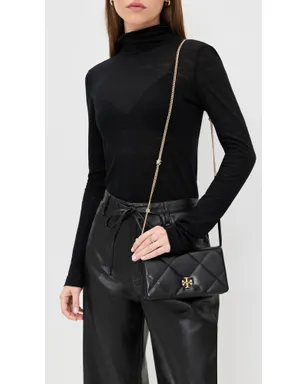 ビンテージ Tory Burch キラ ダイヤモンドキルト チャームチェーン ウォレット ブラック ワンサイズ - サムネイル3