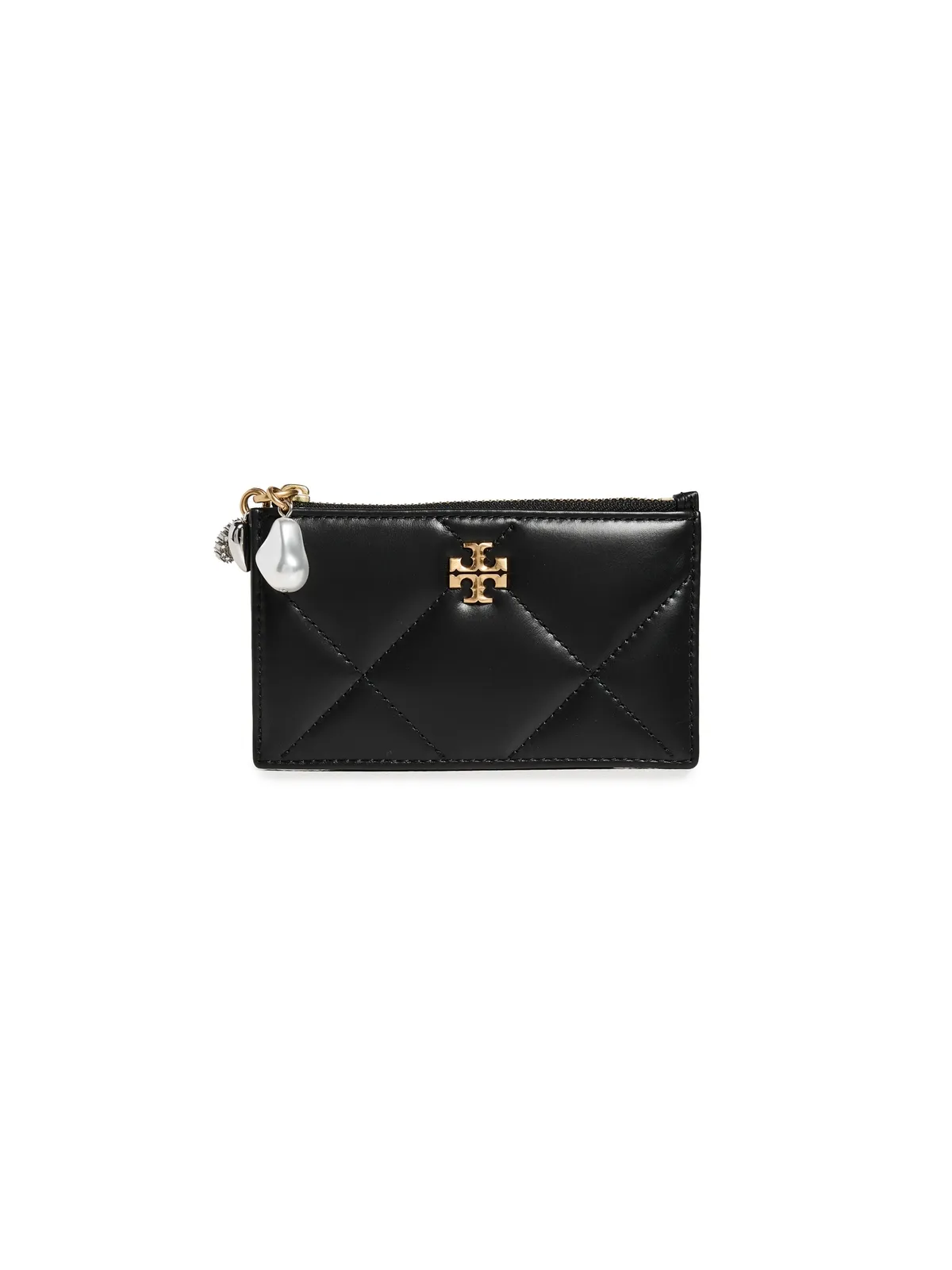 Tory Burch キラ ダイヤモンド キルト チャーム ジップ カードケース - 画像1