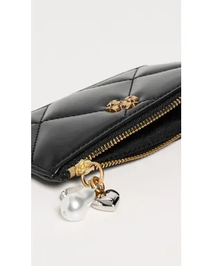 Tory Burch キラ ダイヤモンド キルト チャーム ジップ カードケース - サムネイル5