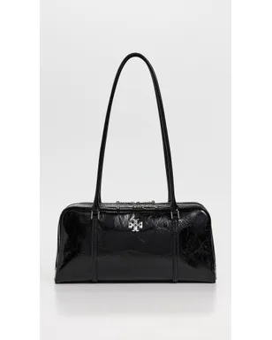 Tory Burch クリンクルレザー・スモール・マシュマロ・サッチェル ブラック - サムネイル2