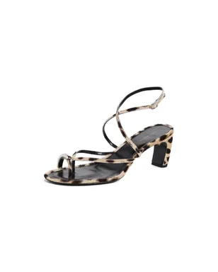 Tory Burch ピアースドストラップヒールサンダル チーター柄/シルバー - サムネイル1