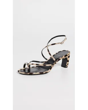 Tory Burch ピアースドストラップヒールサンダル チーター柄/シルバー - サムネイル2