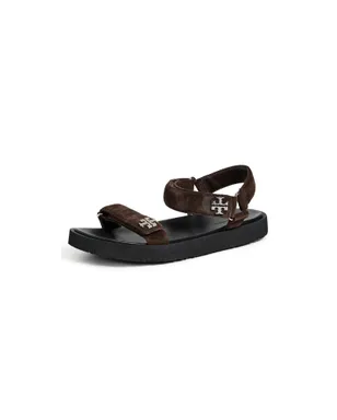 Tory Burch Kira サンダル ダークココア/パーフェクトブラック - サムネイル1