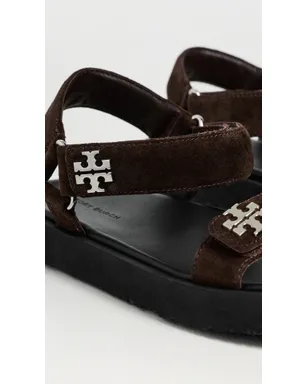 Tory Burch Kira サンダル ダークココア/パーフェクトブラック - サムネイル6