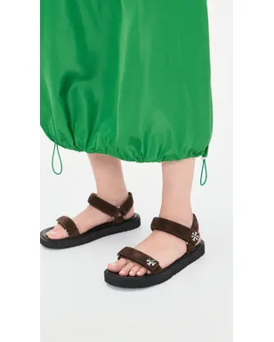 Tory Burch Kira サンダル ダークココア/パーフェクトブラック - サムネイル3
