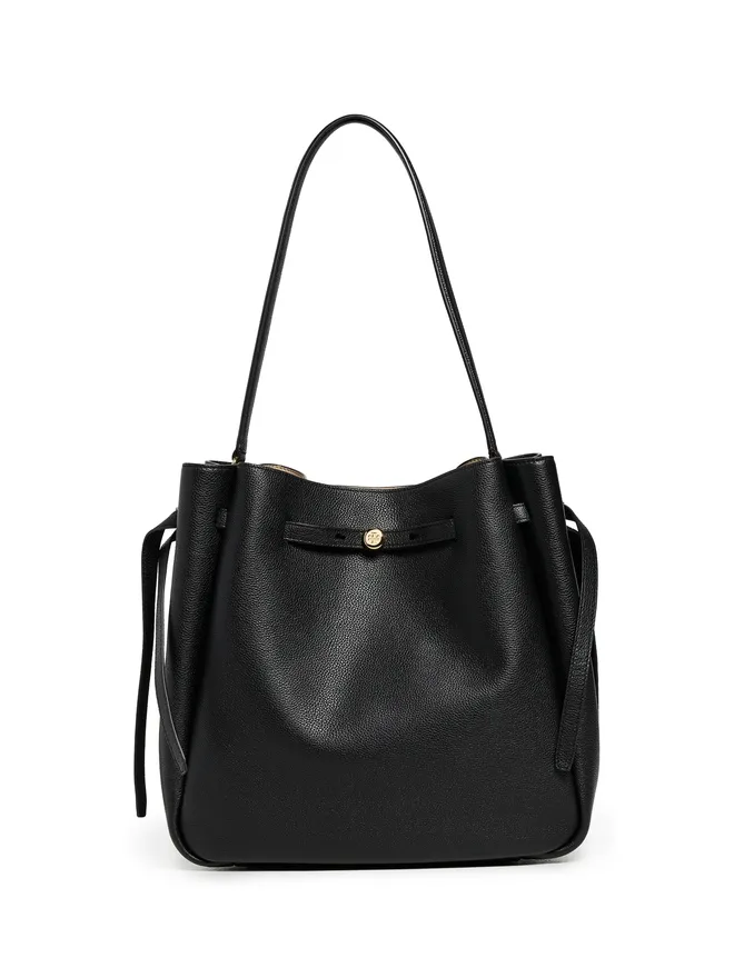 Tory Burch Tory Burch ロミー ラージ バケット バッグ ブラック ワンサイズの商品画像