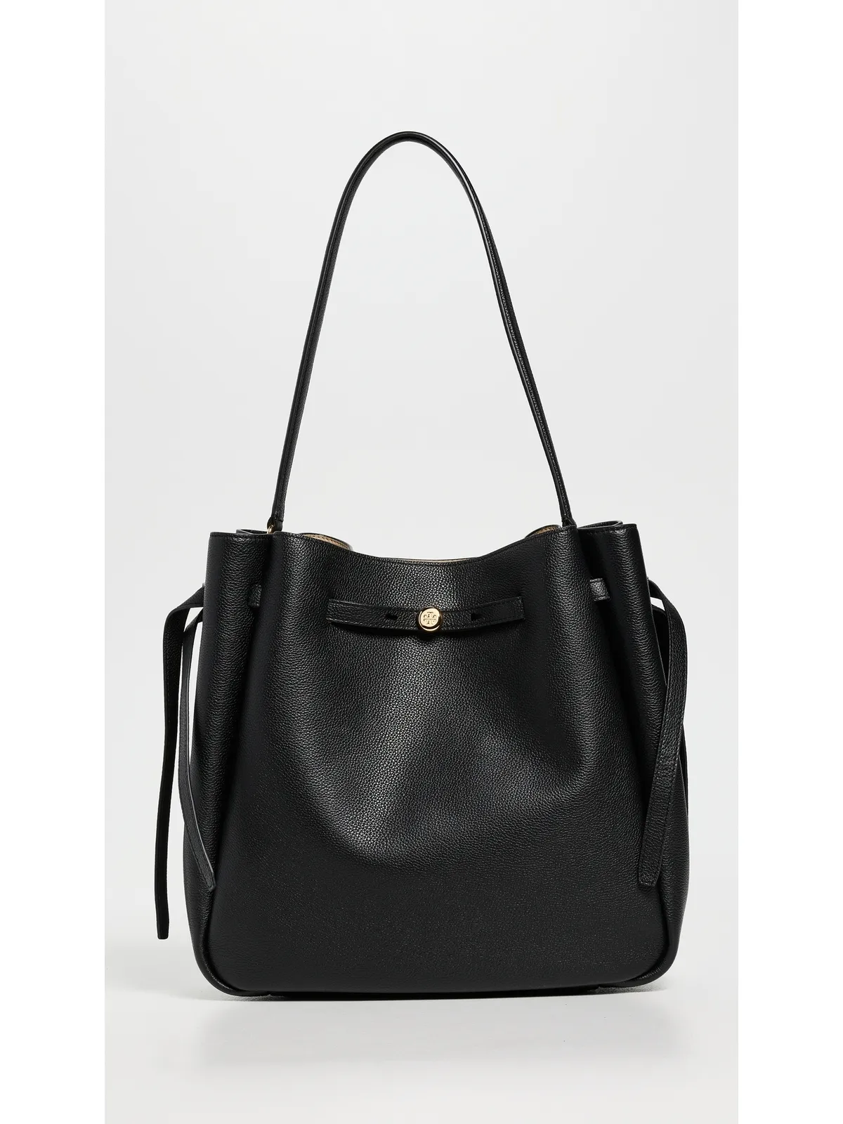 Tory Burch ロミー ラージ バケット バッグ ブラック ワンサイズ - 画像2