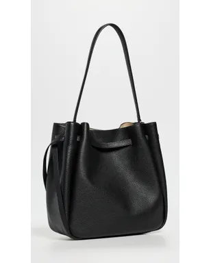 Tory Burch ロミー ラージ バケット バッグ ブラック ワンサイズ - サムネイル4