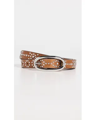 Tory Burch ピアースドスタッズベルト Burnt Umber/Silver - サムネイル2