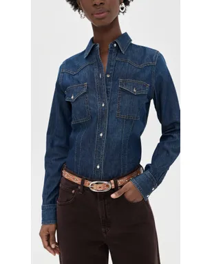 Tory Burch ピアースドスタッズベルト Burnt Umber/Silver - サムネイル3