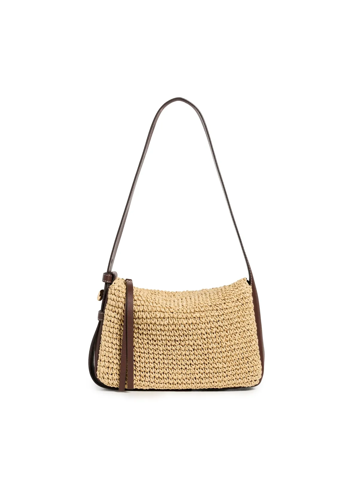 ビンテージ Tory Burch ロミー ストロー ショルダーバッグ ナチュラル - 画像1