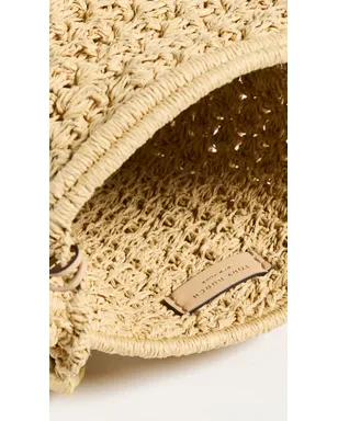 Tory Burch エラ ハンドクロシェ ポップコーンステッチ バケットバッグ ナチュラル ワンサイズ - サムネイル6