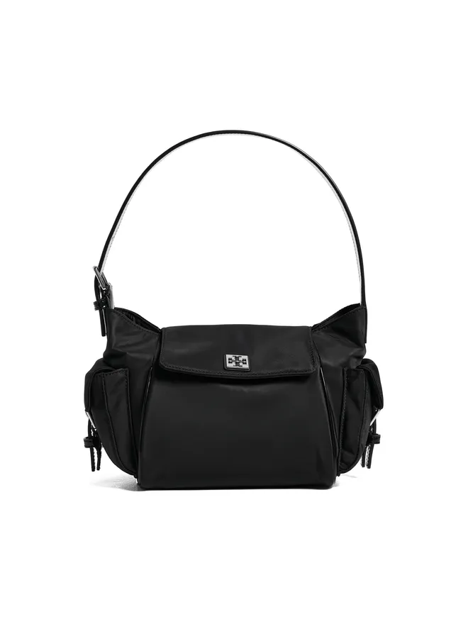 Tory Burch Tory Burch Virginia ポケット付きショルダーバッグ ブラック ワンサイズの商品画像