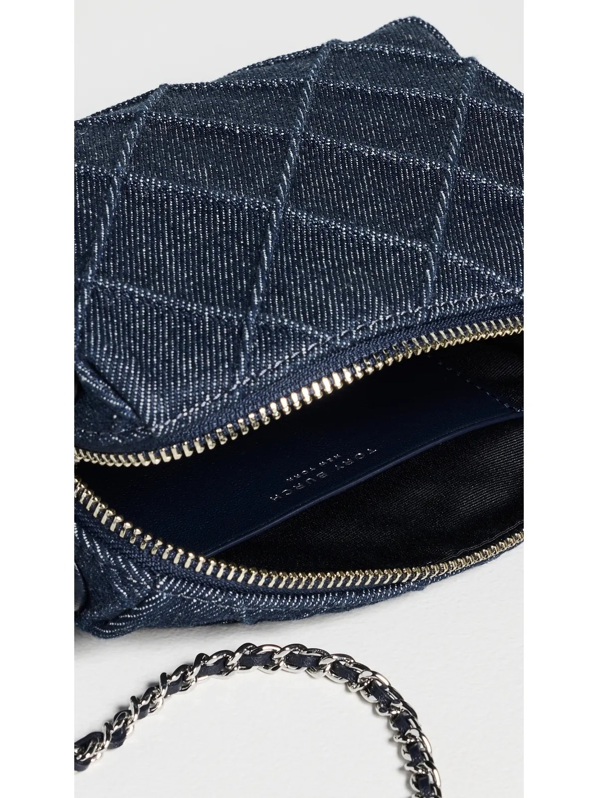 Tory Burch Fleming デニム ソフト クロスボディ バッグ ブルー ワンサイズ - 画像6