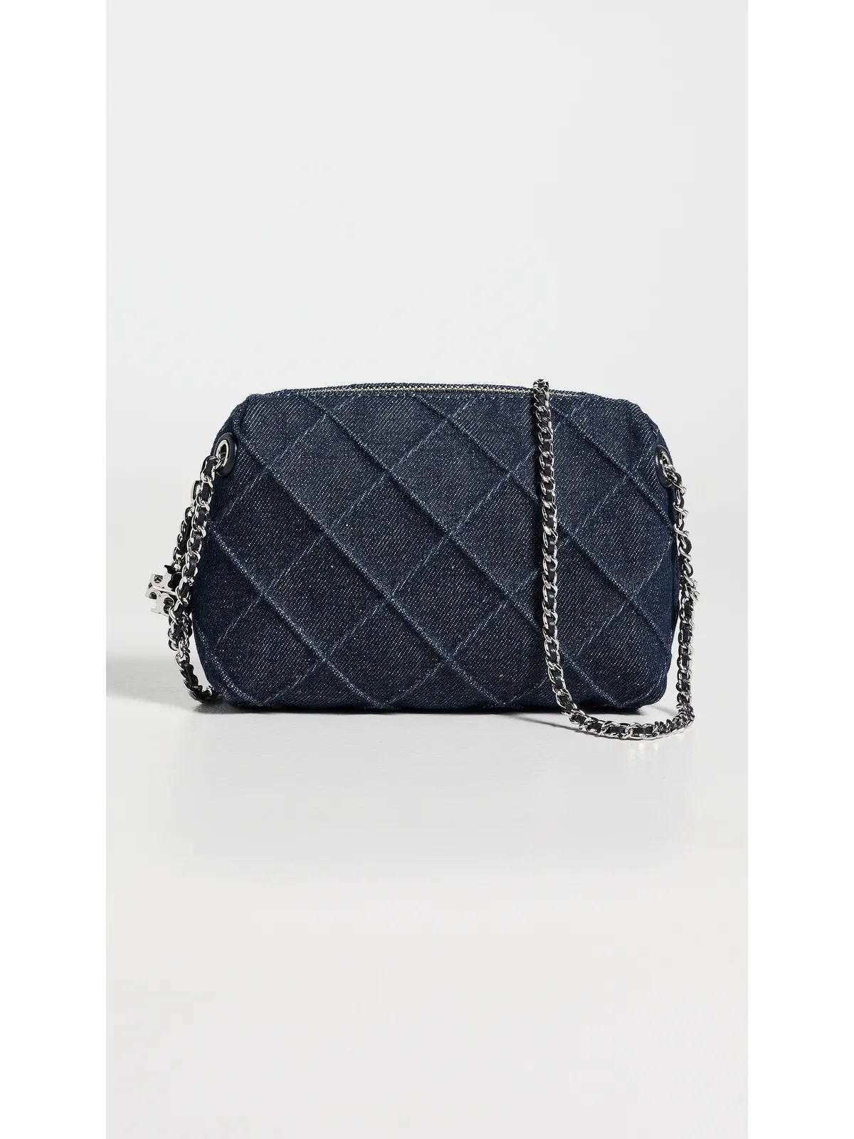 Tory Burch Fleming デニム ソフト クロスボディ バッグ ブルー ワンサイズ - 画像2