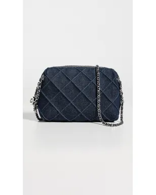 Tory Burch Fleming デニム ソフト クロスボディ バッグ ブルー ワンサイズ - サムネイル2