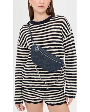 Tory Burch フレミング デニム チャーム ベルトバッグ - サムネイル3