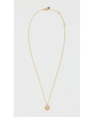 ビンテージ Tory Burch アイコンサークル ペンダントネックレス ゴールド - サムネイル4