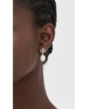 Tory Burch Moondance パールとパヴェ ドロップ ピアス - サムネイル3