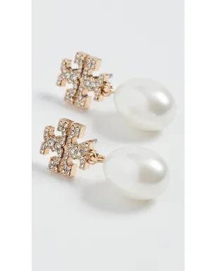 Tory Burch Moondance パールとパヴェ ドロップ ピアス - サムネイル4