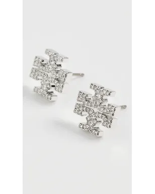 Tory Burch アイコン パヴェ スタッド イヤリング - サムネイル4