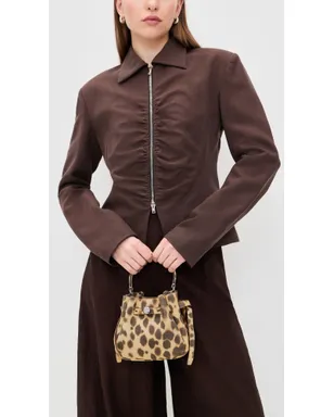 Tory Burch Romy スエード ミニ バケットバッグ チーター柄 - サムネイル3