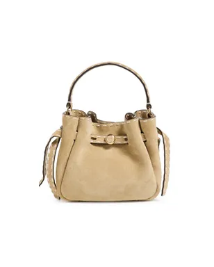 Tory Burch ロミー スエード ピックステッチ ミニ バケットバッグ - サムネイル1