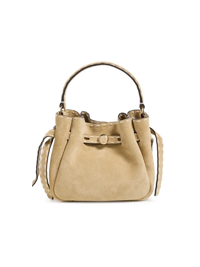 Tory Burch Tory Burch ロミー スエード ピックステッチ ミニ バケットバッグの商品画像