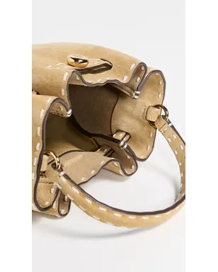 Tory Burch ロミー スエード ピックステッチ ミニ バケットバッグ - サムネイル6