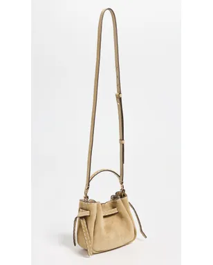 Tory Burch ロミー スエード ピックステッチ ミニ バケットバッグ - サムネイル4