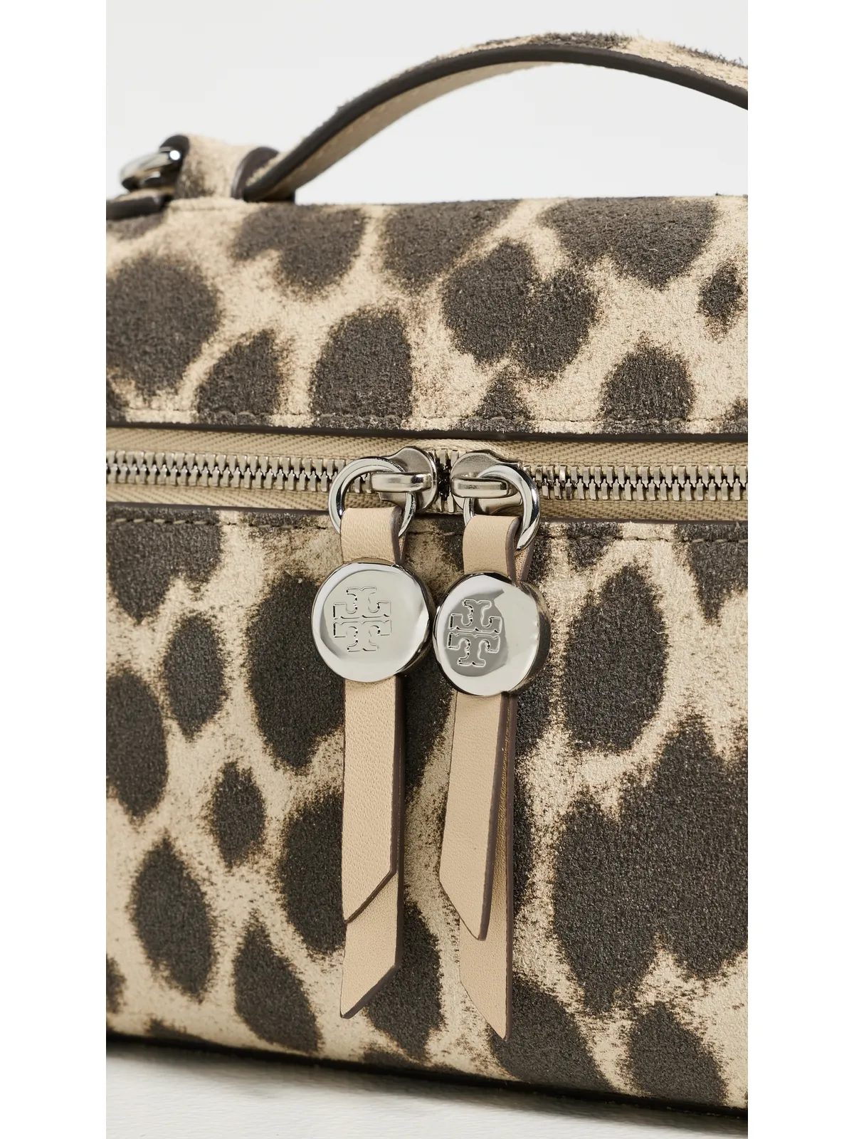 Tory Burch ロミー スエード スリム トップハンドルバッグ チーター柄 - 画像5