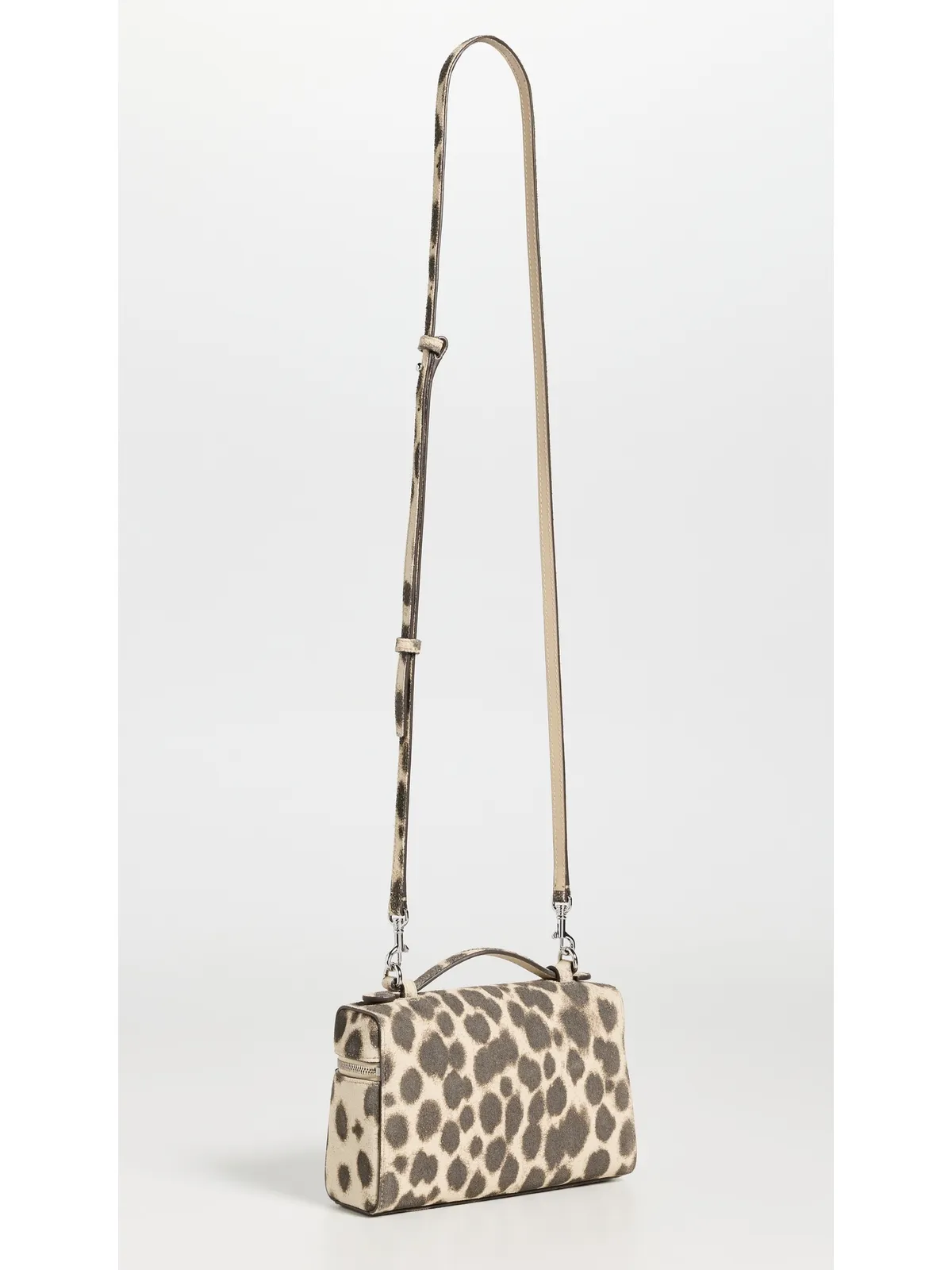 Tory Burch ロミー スエード スリム トップハンドルバッグ チーター柄 - 画像4