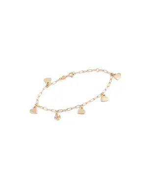 Tory Burch グッドラックチェーンハート ブレスレット - サムネイル1