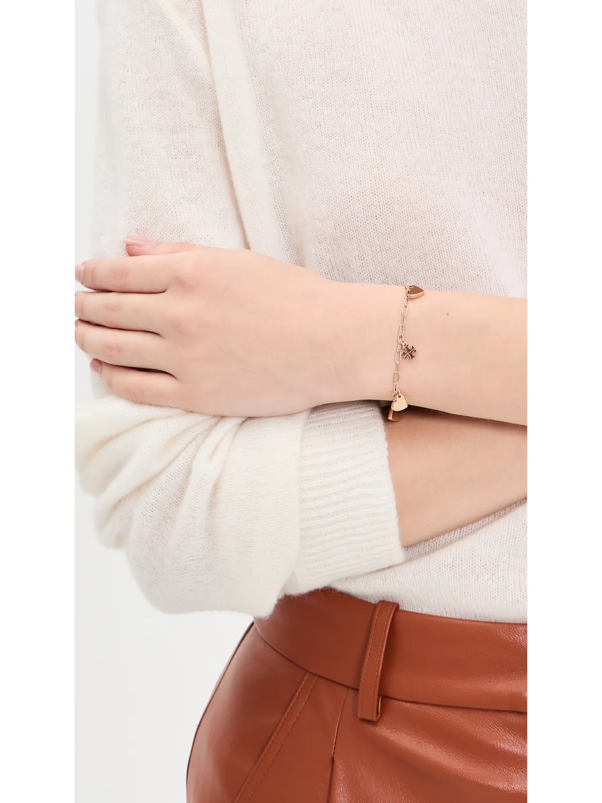 Tory Burch グッドラックチェーンハート ブレスレット - 画像3